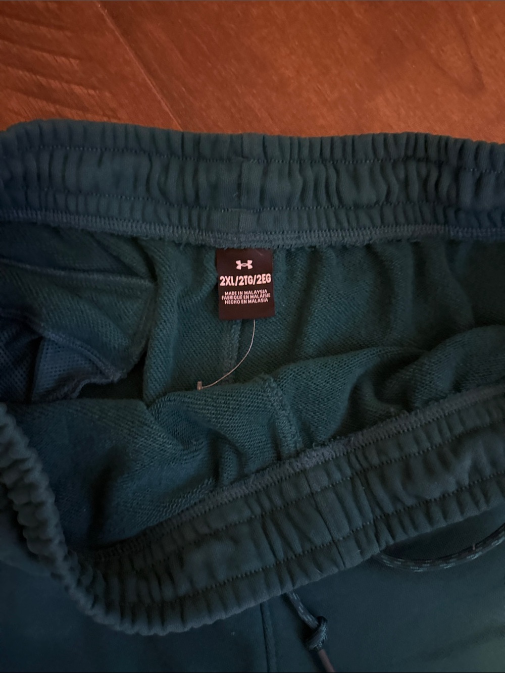 Deep Teal Casual Drawstring Shorts Under Armour XXL - Picture 3 of 4